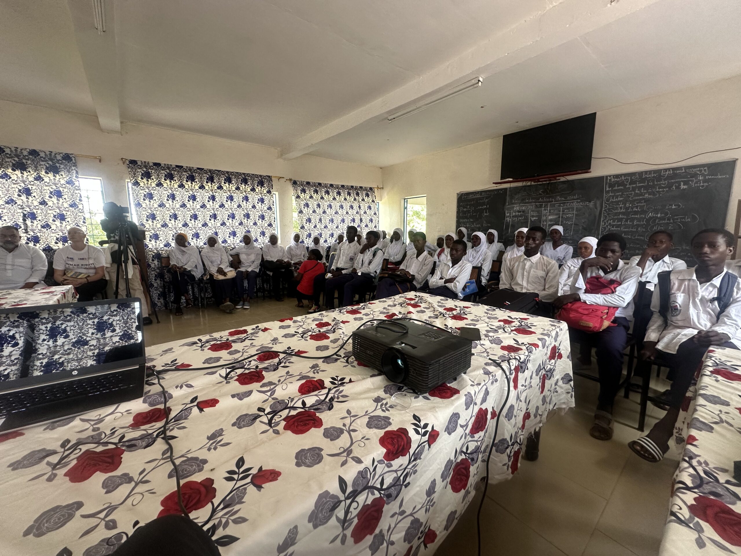 Video exhibition at Kiang Kaiaf Senior Secondary School.