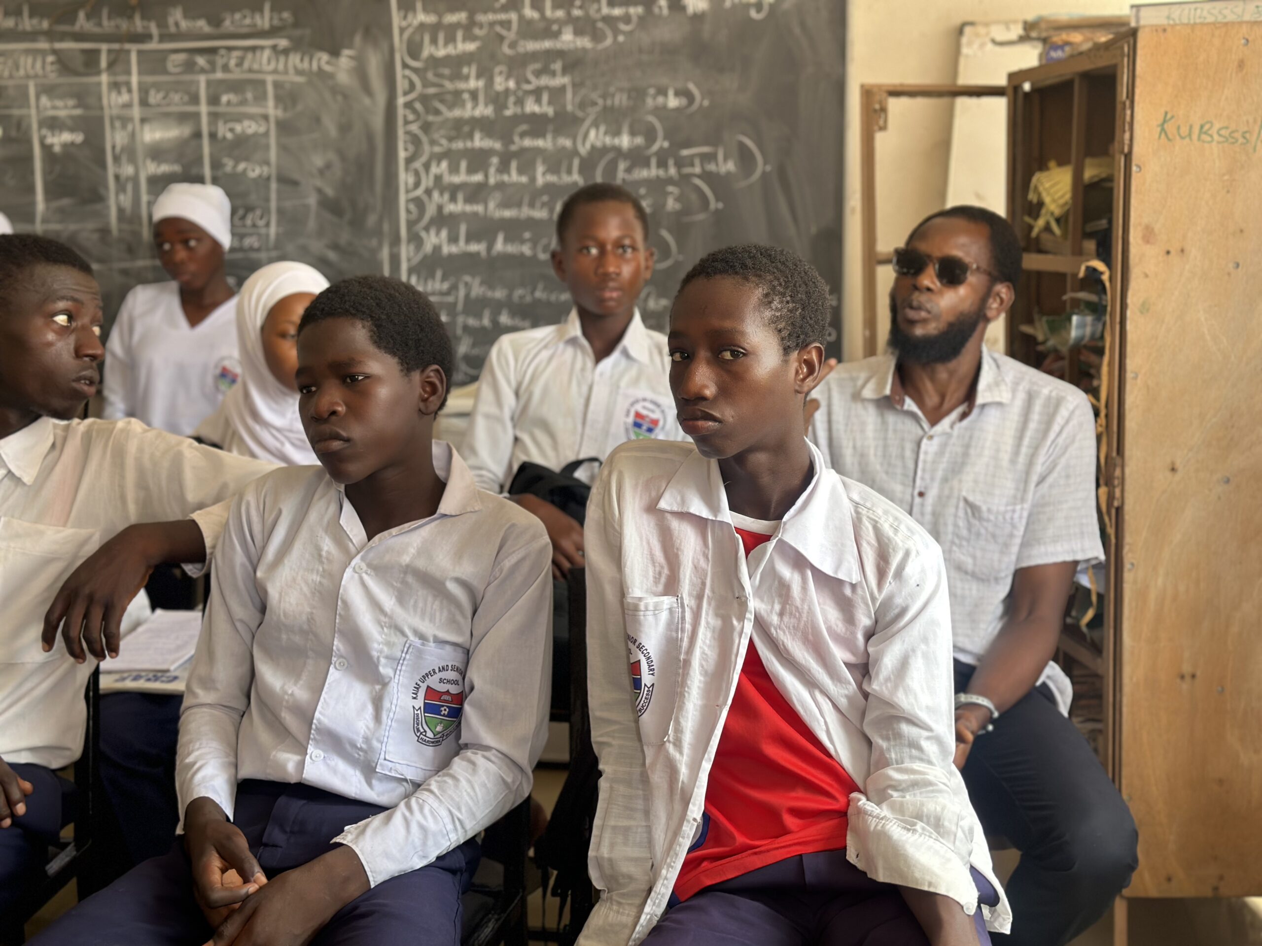 Students at the Kiang Kaiaf Senior Secondary School.